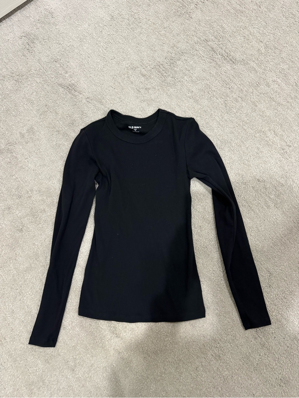 Old Navy Black Long Sleeve Crewneck Tee